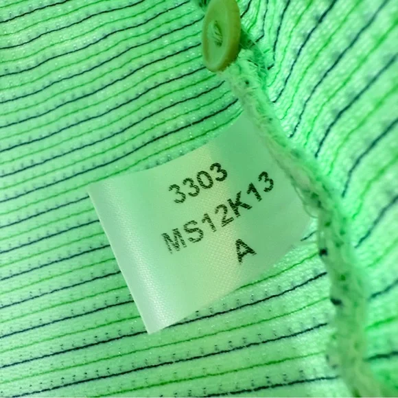 Men’s Peter Millar Golf Polo L Cotton Mint Green Striped Sea Island Logo - Picture 5 of 9